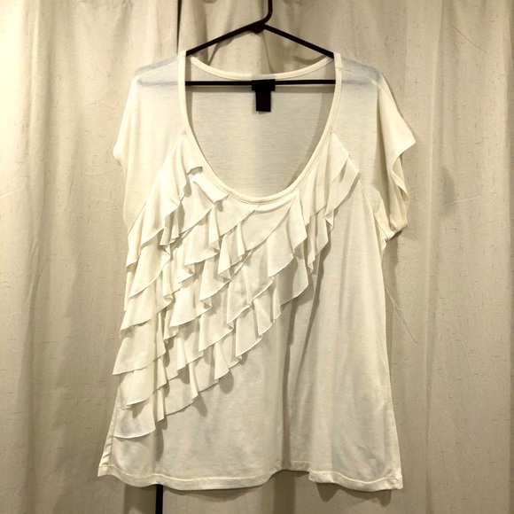 Torrid Short Sleeved Ruffle Front Top - Picture 1 of 3